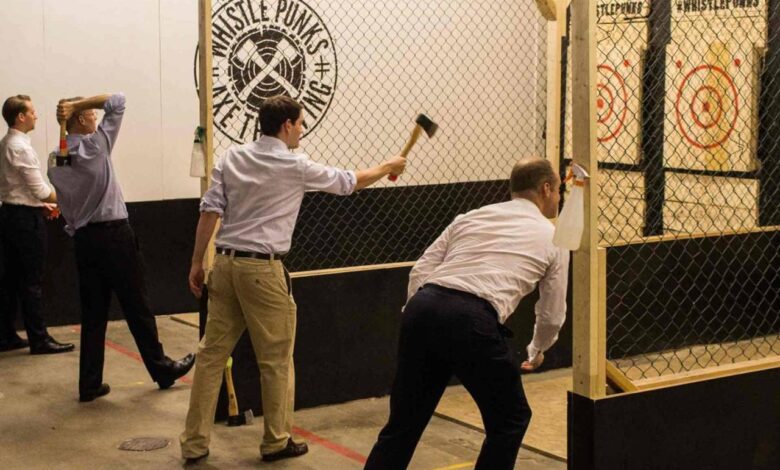 Hortonville is home to a new axe throwing bar