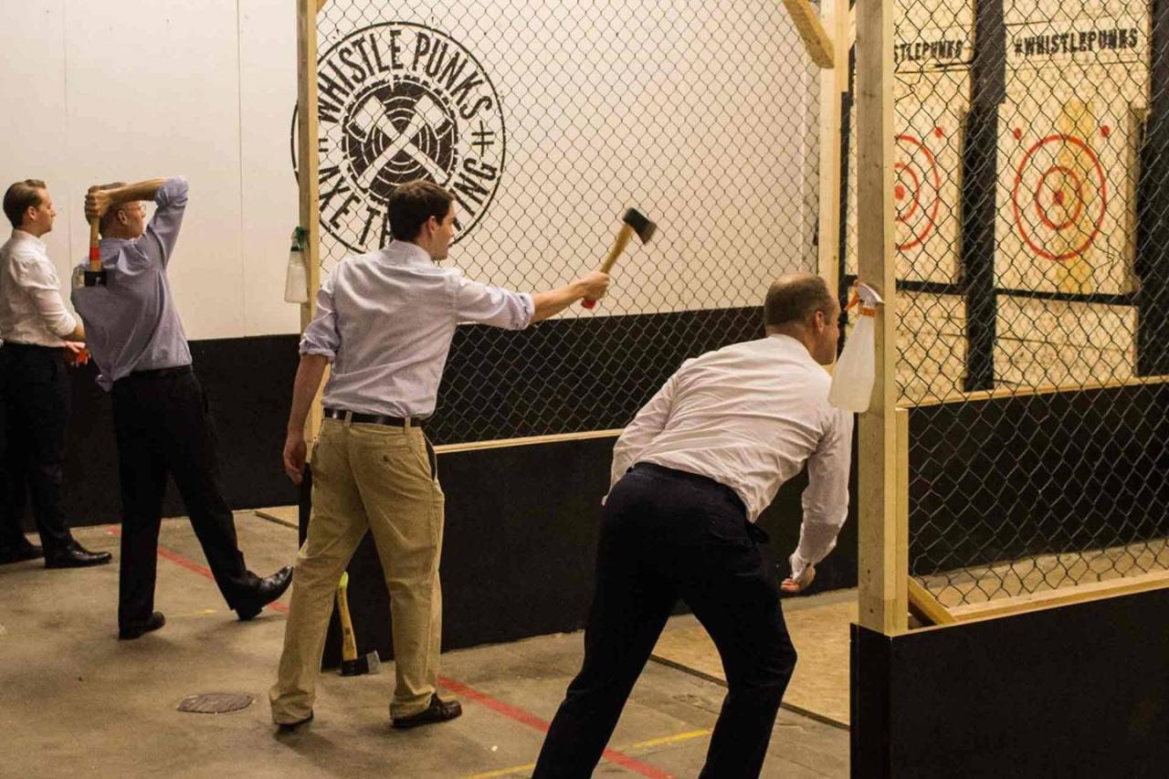 Hortonville is home to a new axe throwing bar