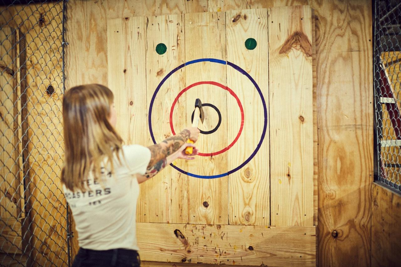 Hortonville is home to a new axe throwing bar