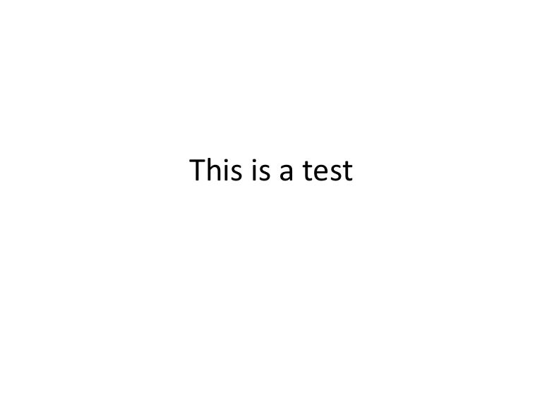 This is a test