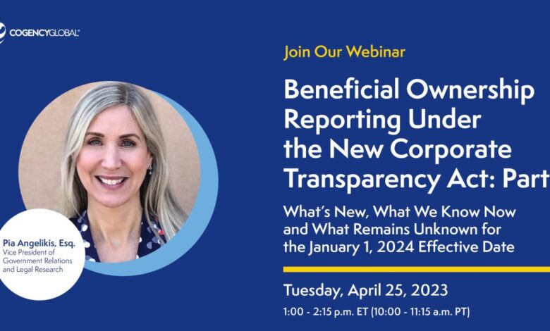 What is the corporate transparency act and who it will impact