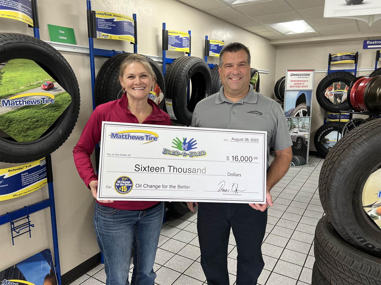 Matthews tire raises 16000 for local nonprofit