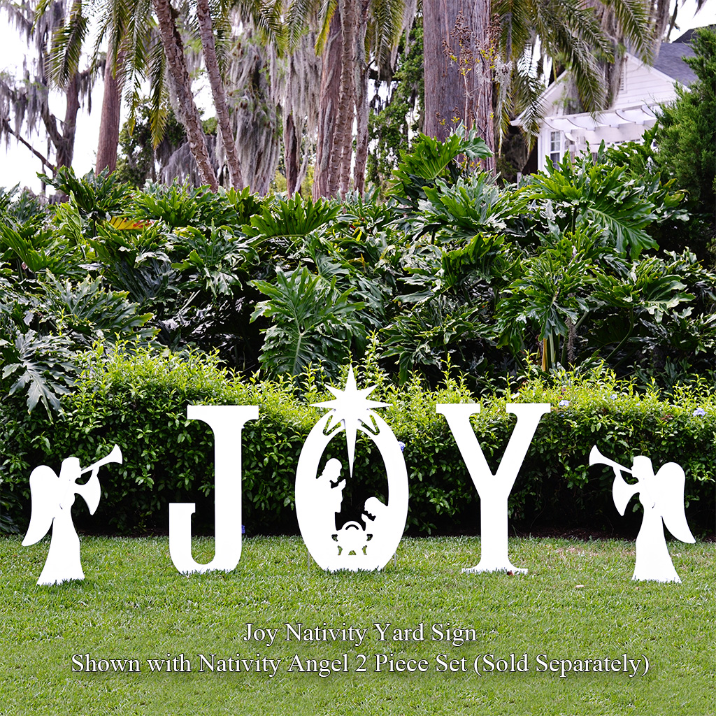 Joy yard sign christmas world