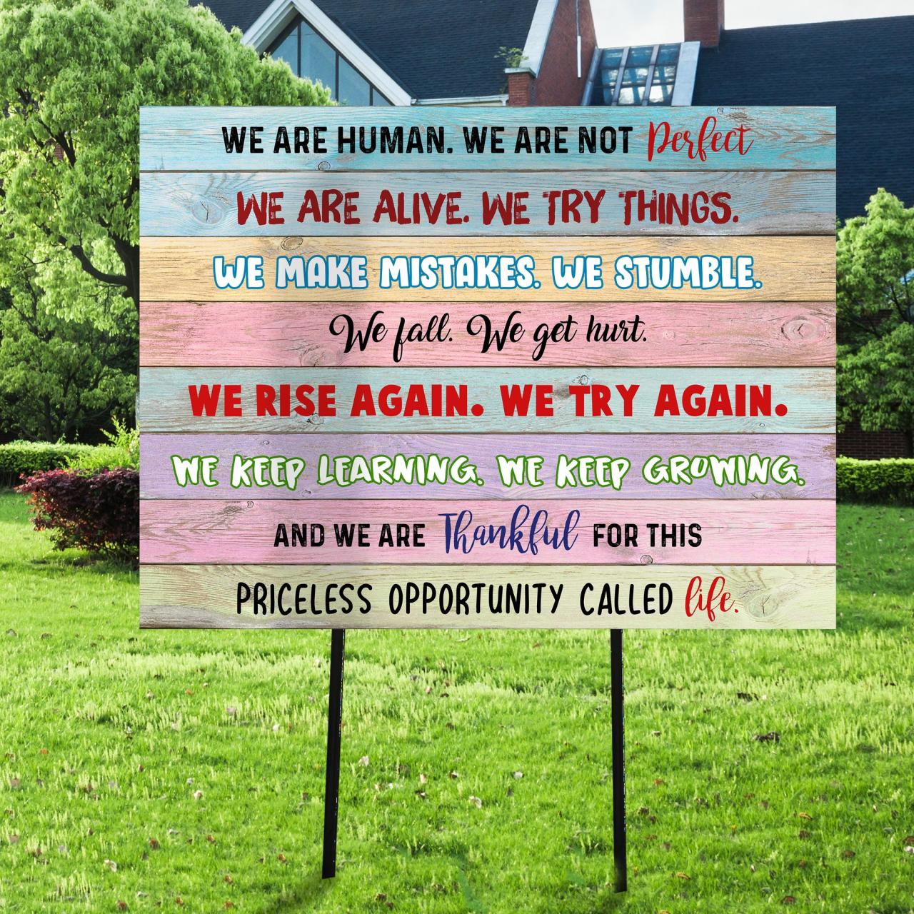 Supplying happiness through yard cards announcements