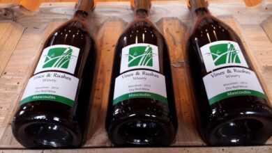 Vines rushes winery wisconsin grown wine with every sip